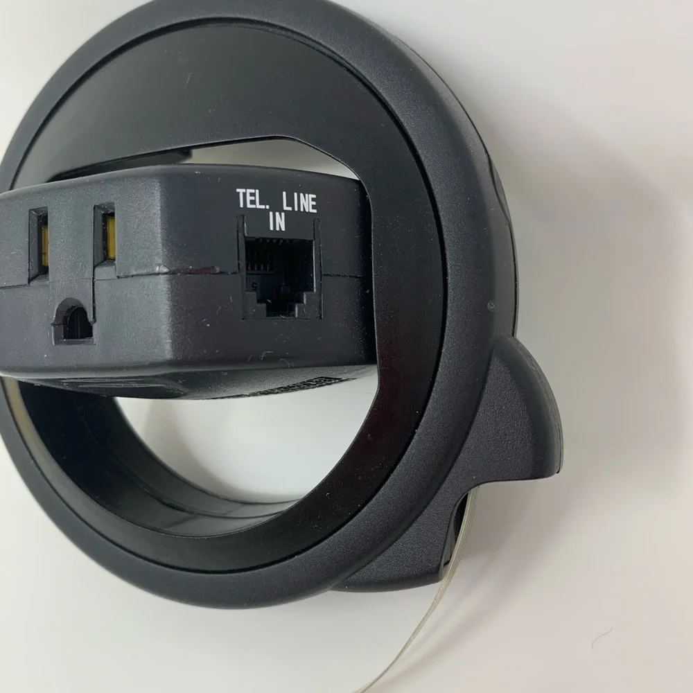Fellows Black Power Outlet with Surge Protection